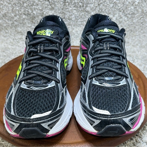 Saucony Glide 7 Women's Running Sneakers Size 7  Green Purple Black Saucony Shoe - Picture 2 of 10